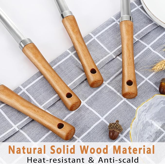 Pleafind 4-Pcs Cooking Utensils Set, Stainless Steel Kitchen Utensils - Image 5