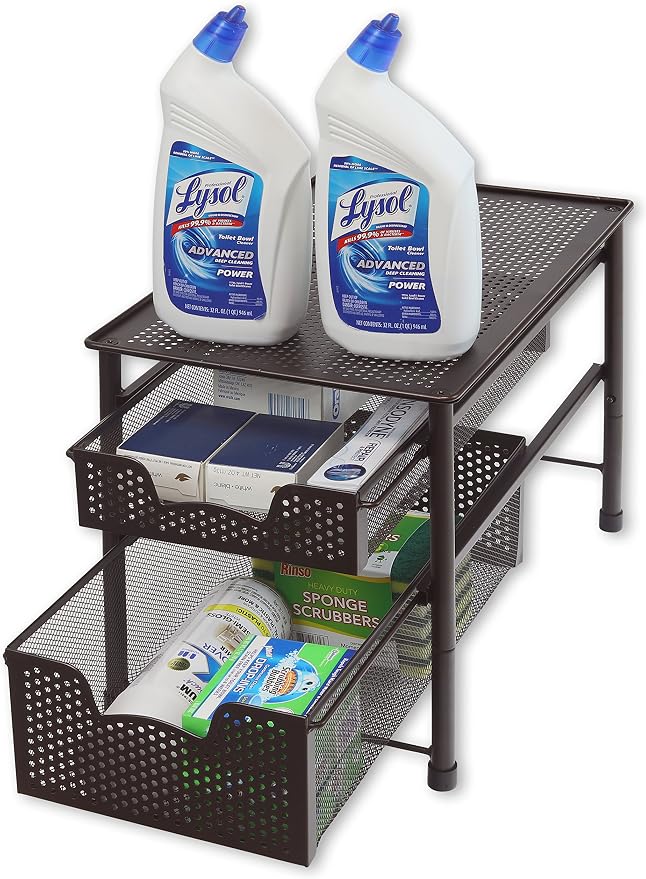 Simple Houseware Stackable 2 Tier Sliding Basket Organizer Drawer - Image 6