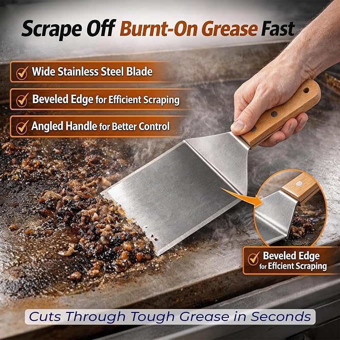 Extra Wide Griddle Spatula – Large Metal Grill Spatula - Image 5
