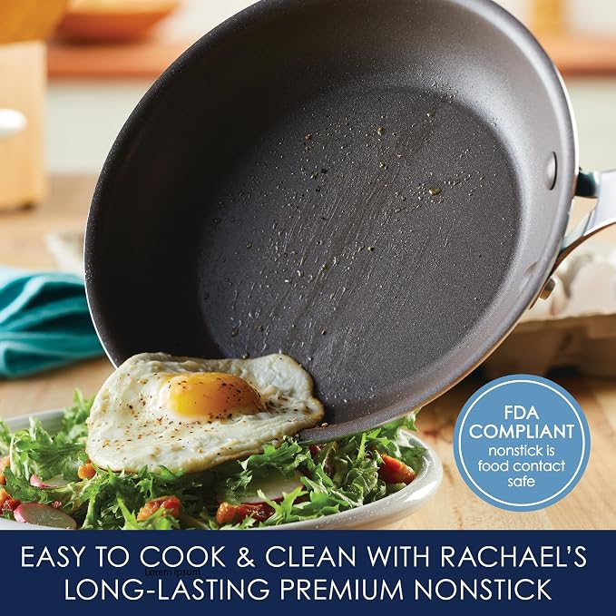 Rachael Ray Cook + Create Nonstick Frying Pan/Skillet, 10 Inch, Agave Blue - Image 3