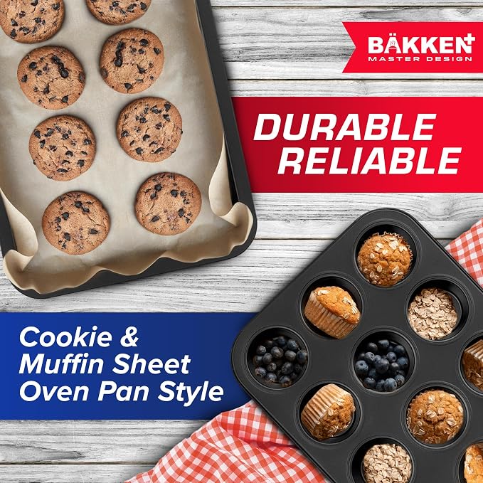 Baking Set – 10 Piece – Deluxe Non Stick Black Coating Inside and Outside – - Image 5