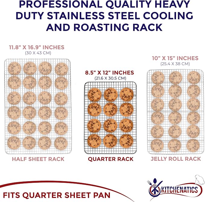 KITCHENATICS Heavy Duty Small Oven Cooling Racks - Image 2