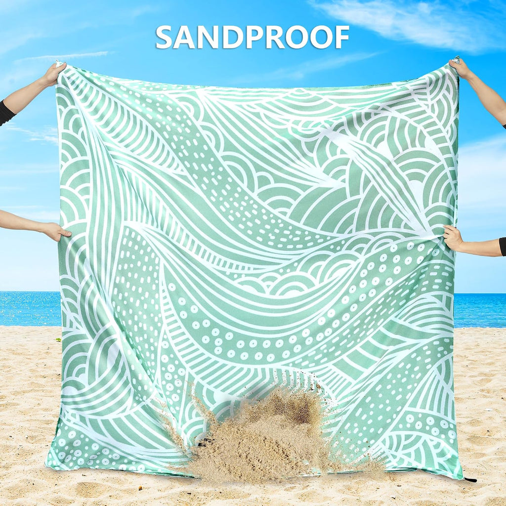 Beach Blanket Waterproof Sandproof Extra Large Beach Mat 79" X