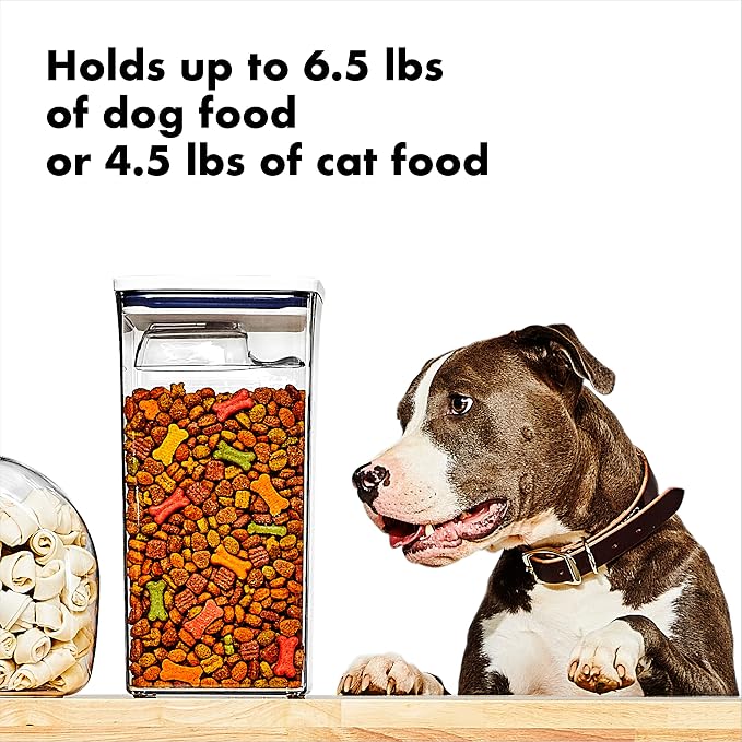 OXO Good Grips Pet Food Container 6.0 Qt | Clear | Airtight Seal | - Image 3