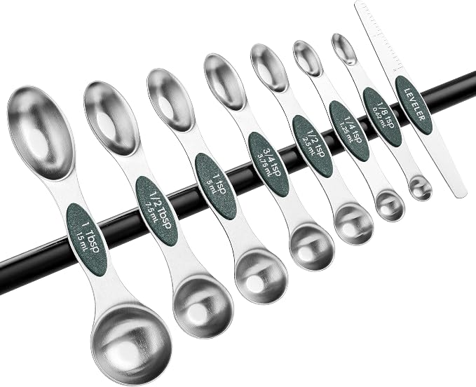 Spring Chef Stainless Steel Magnetic Measuring Spoons Set of 8 - Image 9