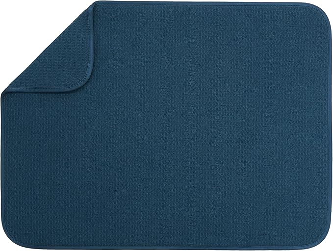 S&T INC. Dish Drying Mat XL, 18” x 24”, Absorbent Microfiber Kitchen Counter Mat by STINC