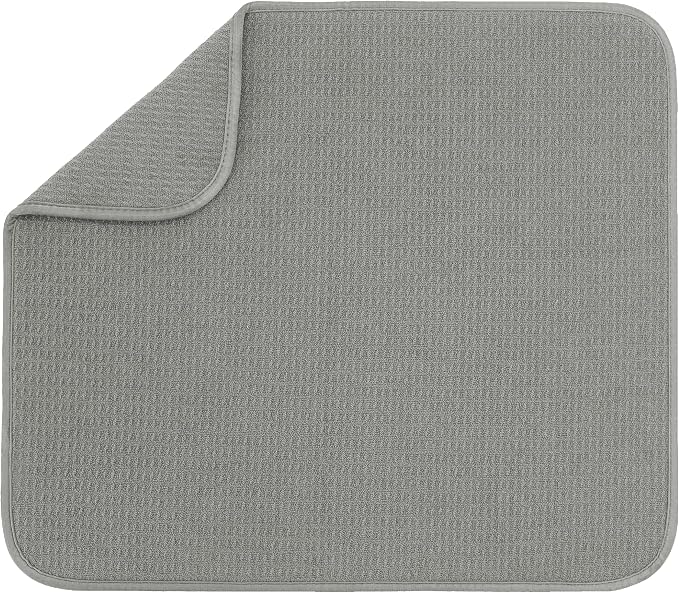 S&T INC. Dish Drying Mat, 16” x 18”, Absorbent Microfiber Kitchen Counter Mat by STINC