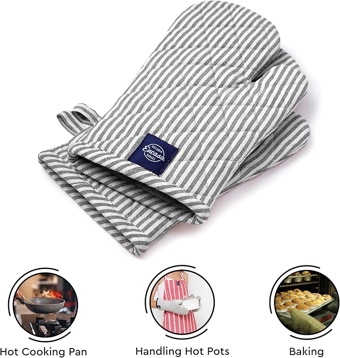 Encasa XO Long 12"x7" Oven Microwave Hand Gloves Mitts - Image 5