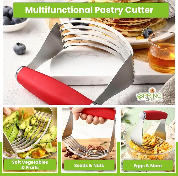 Spring Chef XL Stainless Steel Pastry Cutter Tool - Image 5