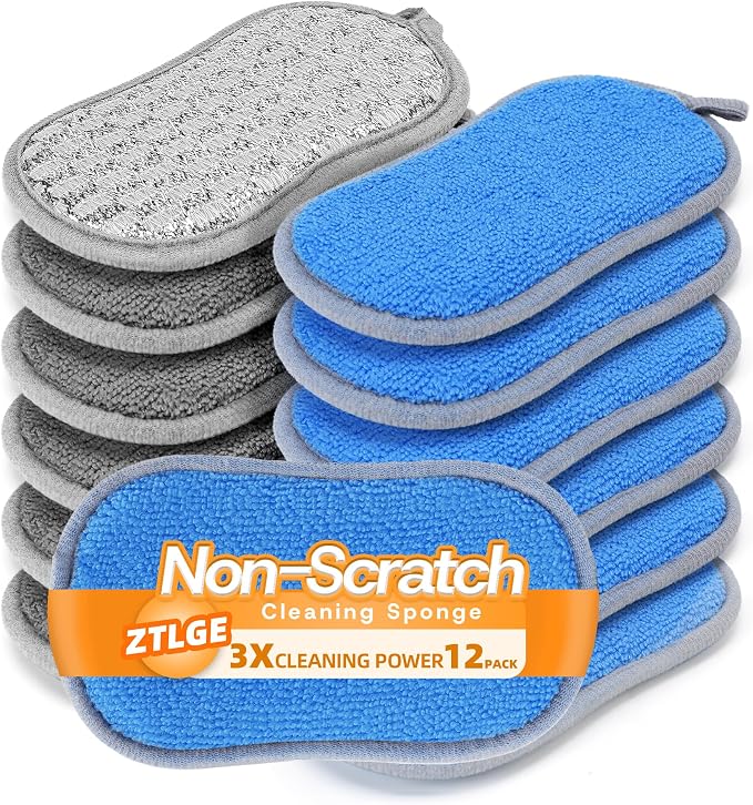 Multi-Purpose Scrub Kitchen Sponges – 12 Pack Dish Sponge, Dual-Sided by Unknown