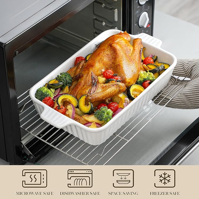 MALACASA Casserole Dishes for Oven, Porcelain Baking Dishes, Ceramic Bakeware - Image 5