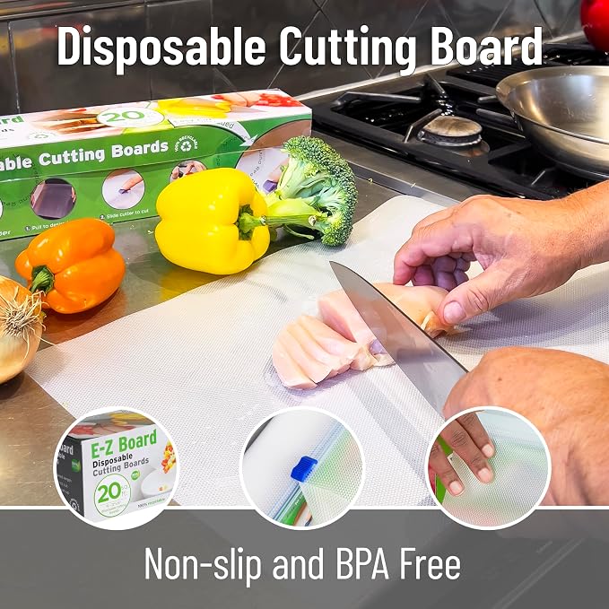 Mind Reader E-Z Board Disposable Plastic Cutting Board, 20 Square Feet - Image 5