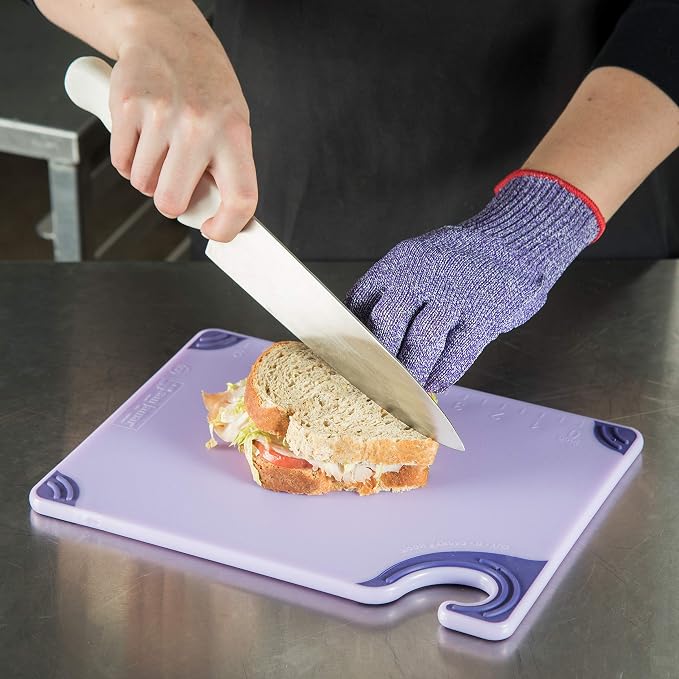 San Jamar Saf-T-Grip Plastic Cutting Board - Image 5