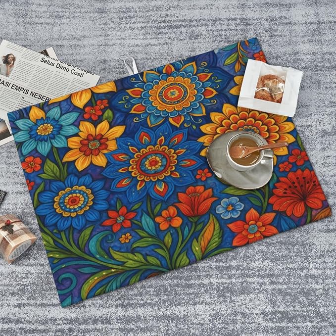 Colorful Mandala Dish Drying Mats - Image 8
