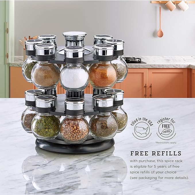 Kamenstein Ellington 16 Jar Revolving Spice Rack - Image 6