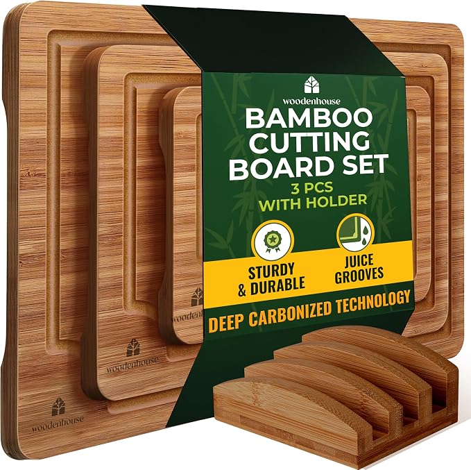 Wood Cutting Board Set of 3 by Woodenhouse