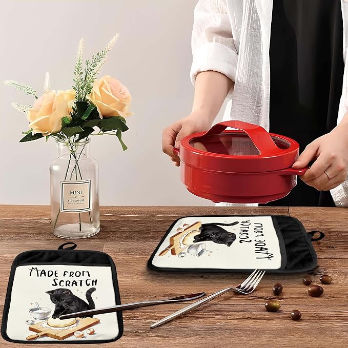 Black Cat Baking Pot Holders - Image 5