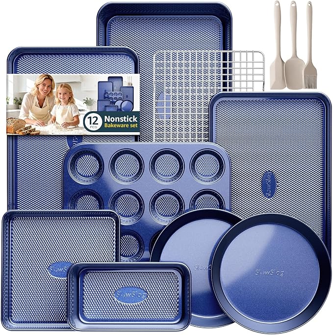 12-Piece Oven Safe Nonstick Bakeware Set by SlowSLog