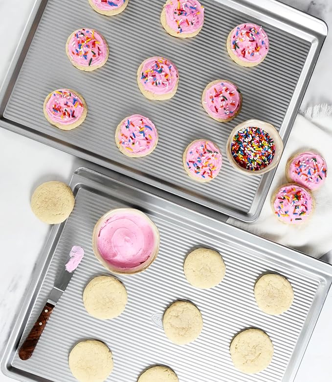 USA Pan Bakeware Cookie Sheet, Warp Resistant Nonstick Baking Pan, Made in the - Image 3
