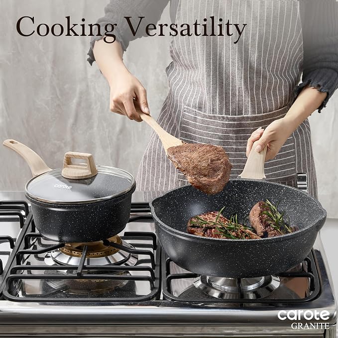 CAROTE 12 Inch Nonstick Deep Frying Pan - Image 7