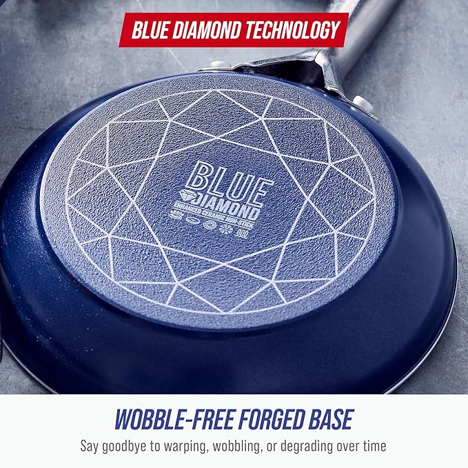 Blue Diamond 12" Nonstick Frying Pan Skillet, Diamond Infused PFAS & PTFE-Free - Image 8