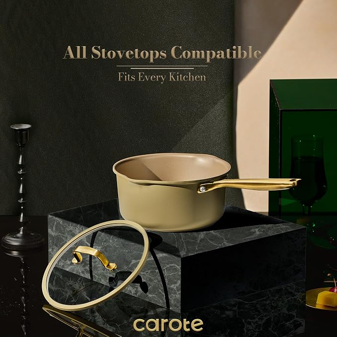 CAROTE 2Qt & 3Qt Nonstick Sauce Pan Set, Saucepan - Image 7