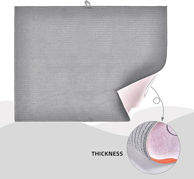 Marble Pattern Dish Drying Mat for Kitchen Counter, Microfiber Dish Mats for - Image 4
