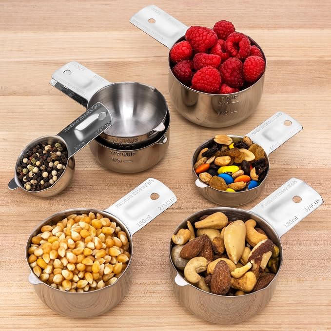 Hudson Essentials Stainless Steel Measuring Cups Set - Image 3