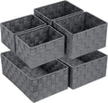 Posprica Woven Storage Baskets for Organizing 6 Pack, Large&Small Storage Cube by Posprica