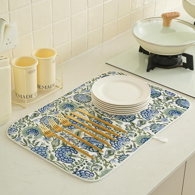 Floral Dish Drying Mat 18x24 Inches - Image 5