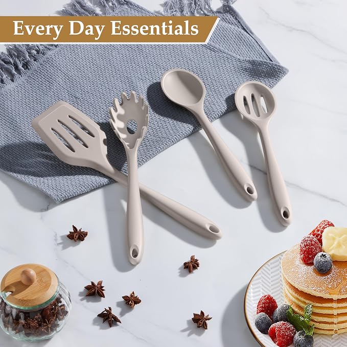 LIANYU 4Pcs Kitchen Utensils Set, Food-Grade Silicone Cooking Utensils - Image 4