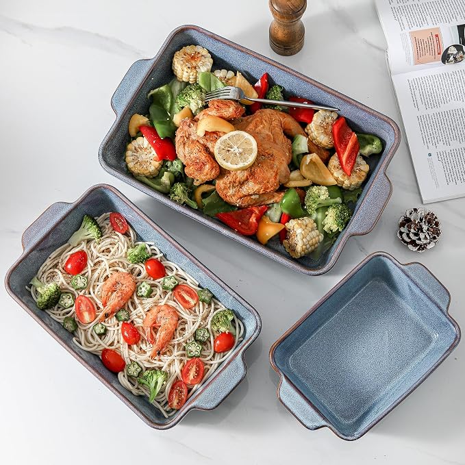 HVH 9x13 Baking Dish Set, Large Casserole Dishes - Image 2
