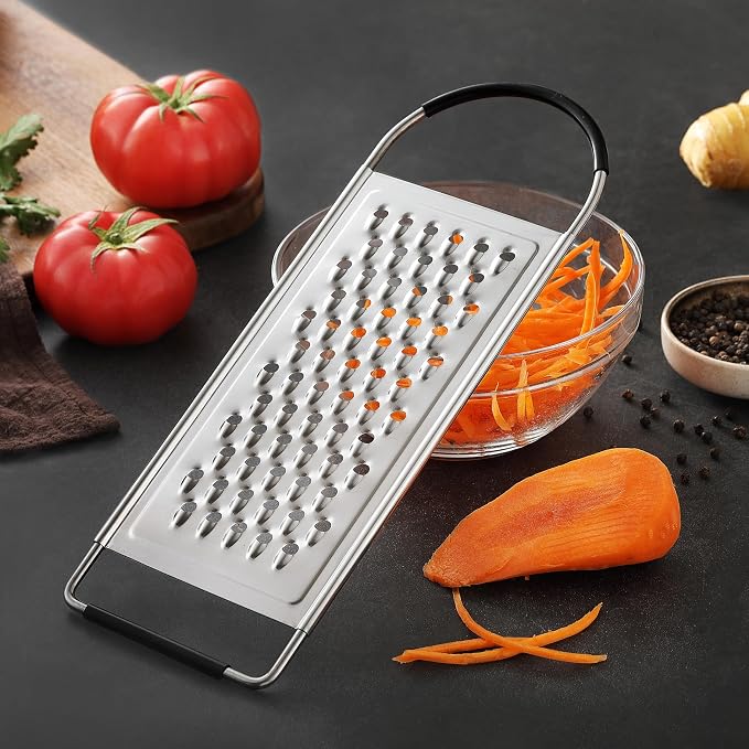 Cheese Grater Handheld, HIA Flat Coarse Stainless Steel Graters - Image 9