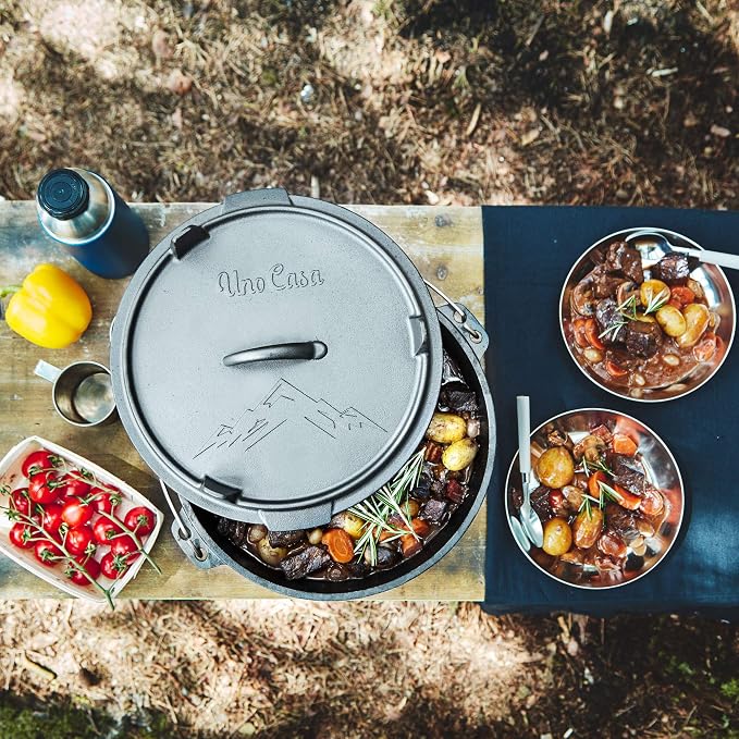 Uno Casa 6Qt Cast Iron Camping Dutch Oven - Image 6