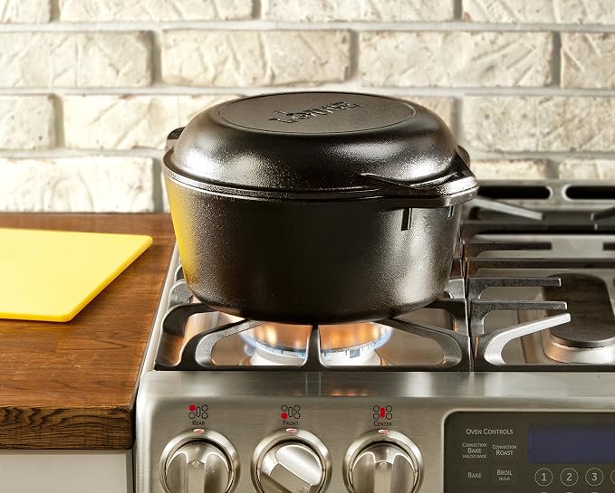 Lodge Cast Iron Double Dutch Oven - Image 6