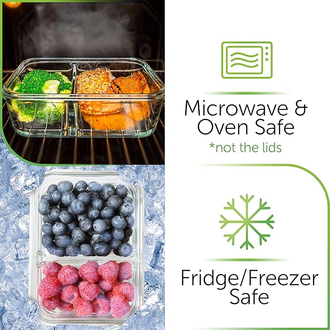 Prep Naturals 36oz Glass Meal Prep Containers - Image 5