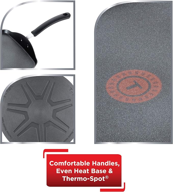 T-Fal Ultimate Hard Anodized Nonstick Griddle 10.25 Inch Oven Broiler Safe 400F - Image 3