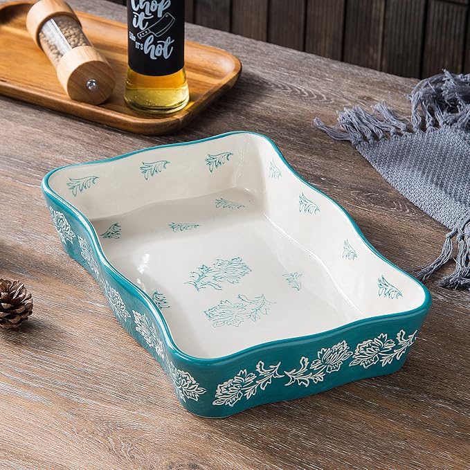 Baking Dish Casserole Dish Ceramic Lasagna Pan 2-Pcs Bakeware Sets Baking - Image 6