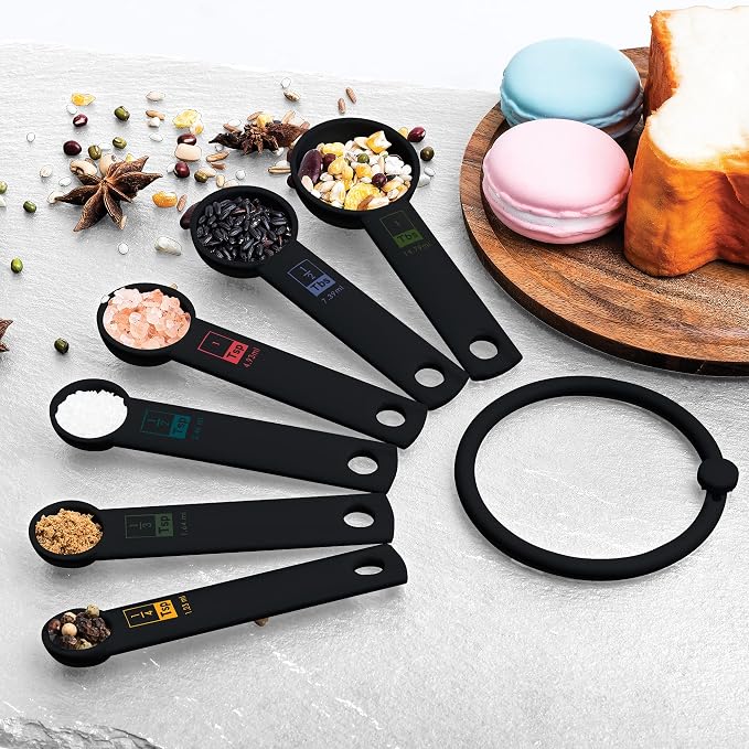 Fox Run Measuring Set, 6 Piece Plastic Measuring Spoon Set, 1/4 TSP to 1 TBL - Image 2