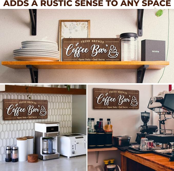 Woodamore Coffee Bar Signs for Wall Decor - Image 4