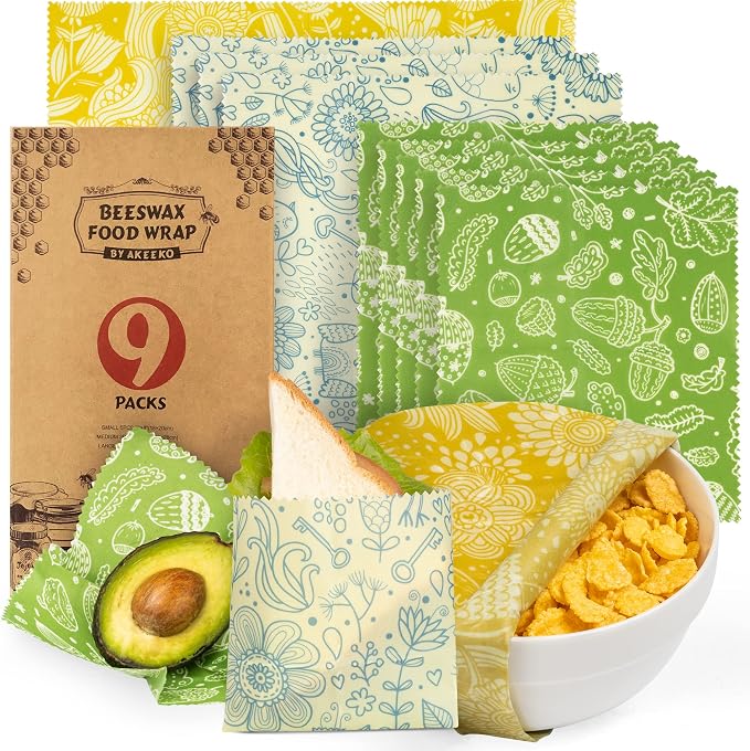 Akeeko Reusable Beeswax Food Wraps by Akeeko