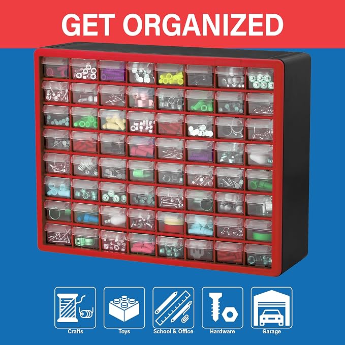 Akro-Mils 64-Drawer Plastic Drawer Storage Cabinet - Image 4