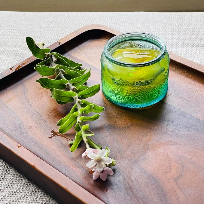4 oz Blue Mini Glass Jars with Airtight Bamboo Lids 12 pack, Decorative Small - Image 5