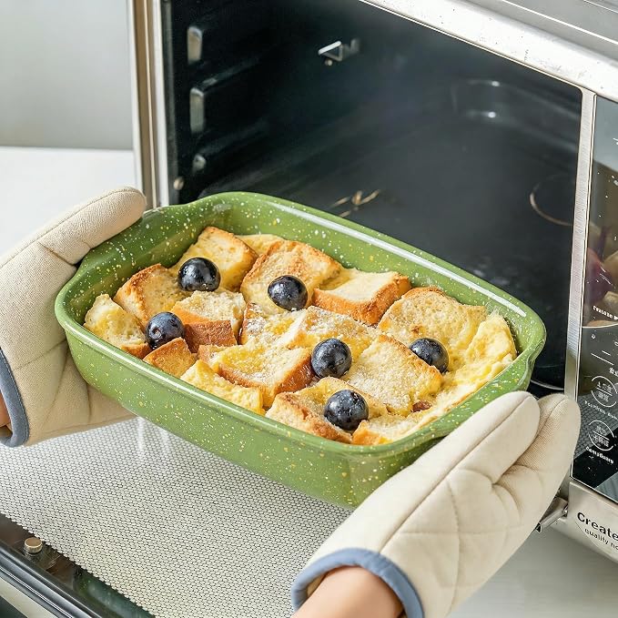 Ceramic Baking Dishes for Oven, Heavy Duty Bakeware Dish Set of 3, Rectangular - Image 3