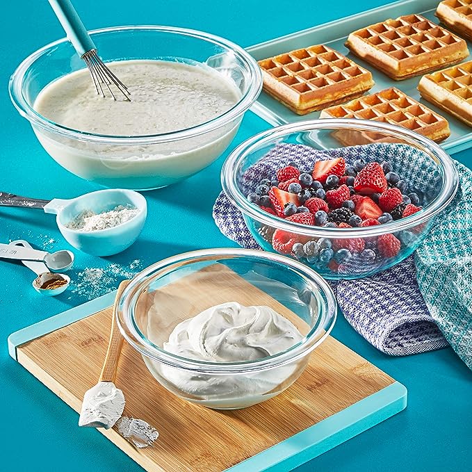 Pyrex Essentials Glass Mixing Bowls Set - Image 5