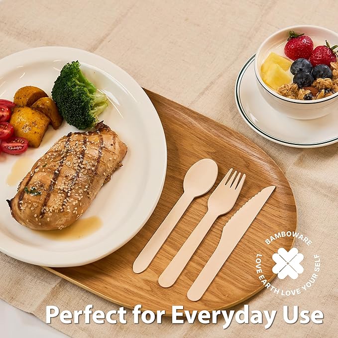 Wooden Knives 1000 Pieces Bulk Pack | Heavy-Duty Birch Wood Disposable Knives | - Image 6