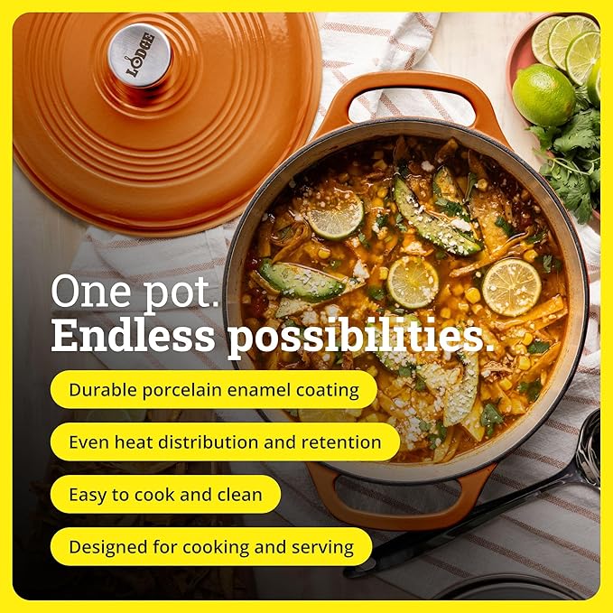 Lodge Essential Enamel Cast Iron Dutch Oven - Image 2