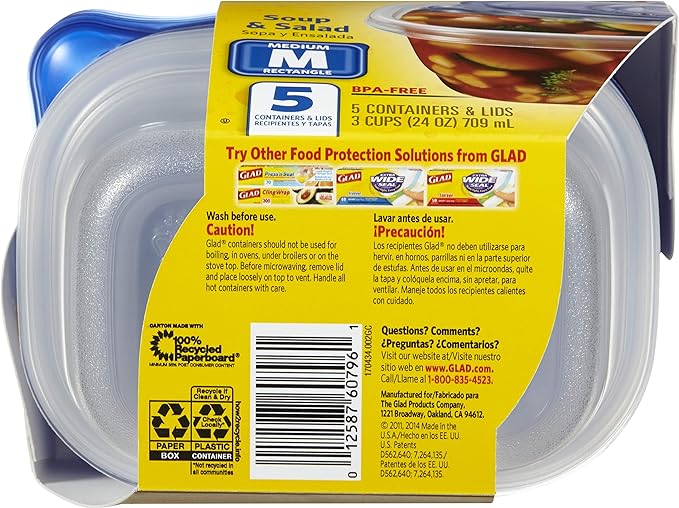 Glad GladWare Medium Rectangle Food Storage Containers - Image 2