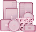 HONGBAKE 9-Piece Baking Pans Set Nonstick, Stackable Non Toxic Bakeware Sets by HONGBAKE