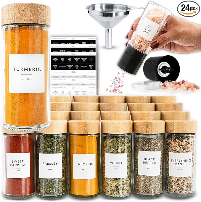 SAVVY & SORTED Glass Spice Jars by SAVVYSORTED%C2%AE